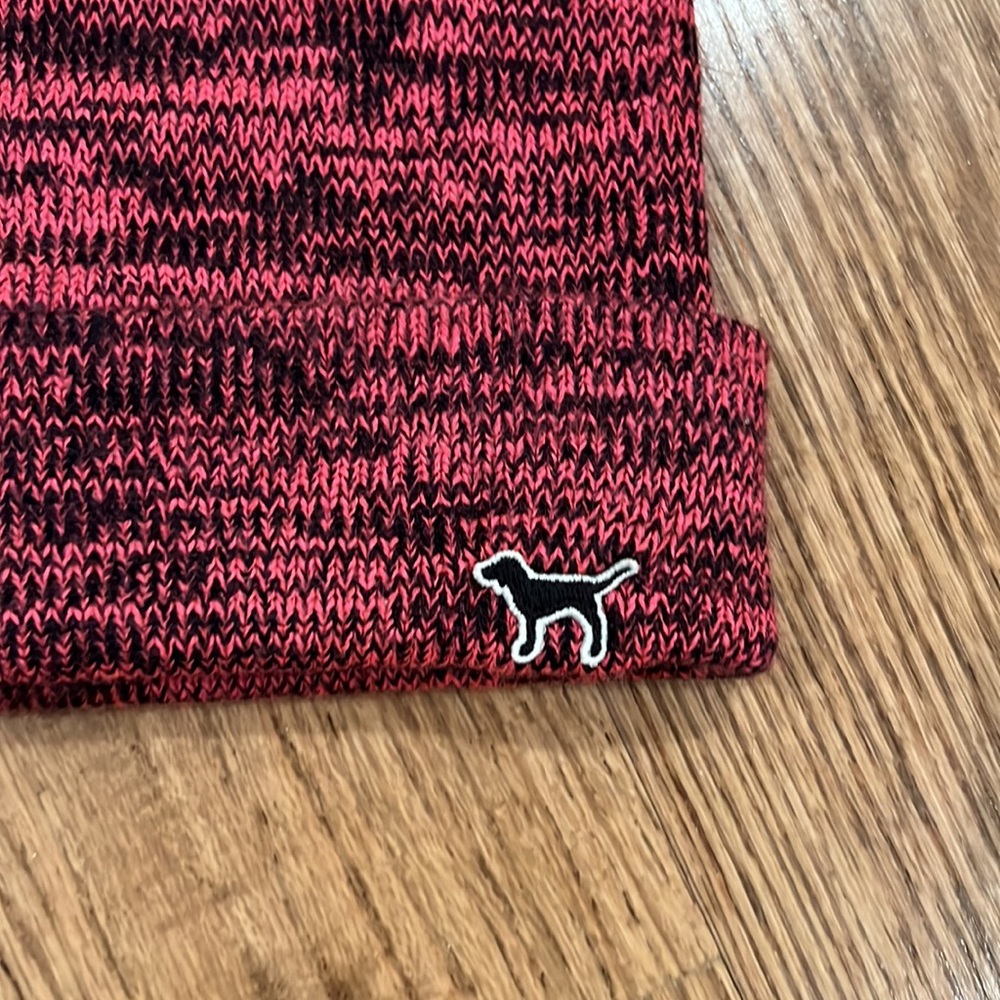 Stylish Pink and Black Knit Beanie - Picture 3 of 4